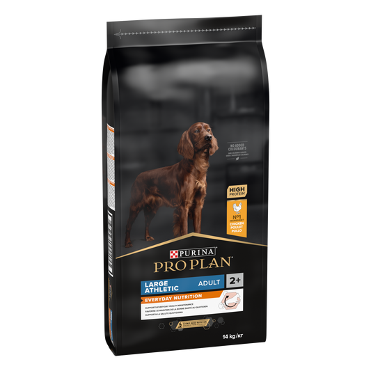 PURINA PRO PLAN ADULT Everyday Nutrition, Talie Mare Atletică, Pui, 14 kg