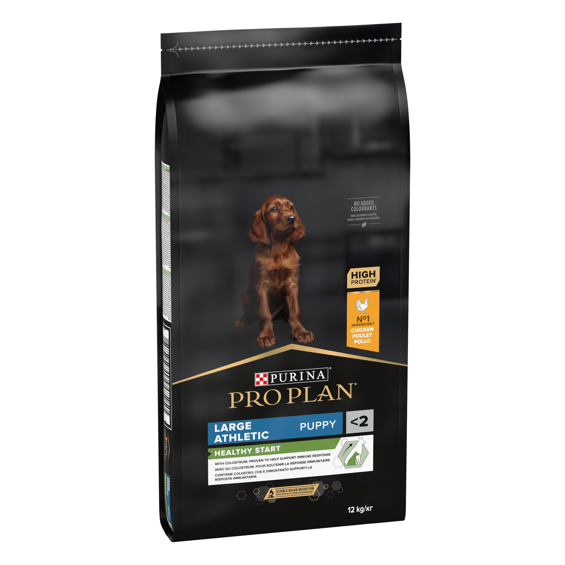 PURINA PRO PLAN PUPPY Healthy Start, Talie Mare Atletică, Pui, 12 kg