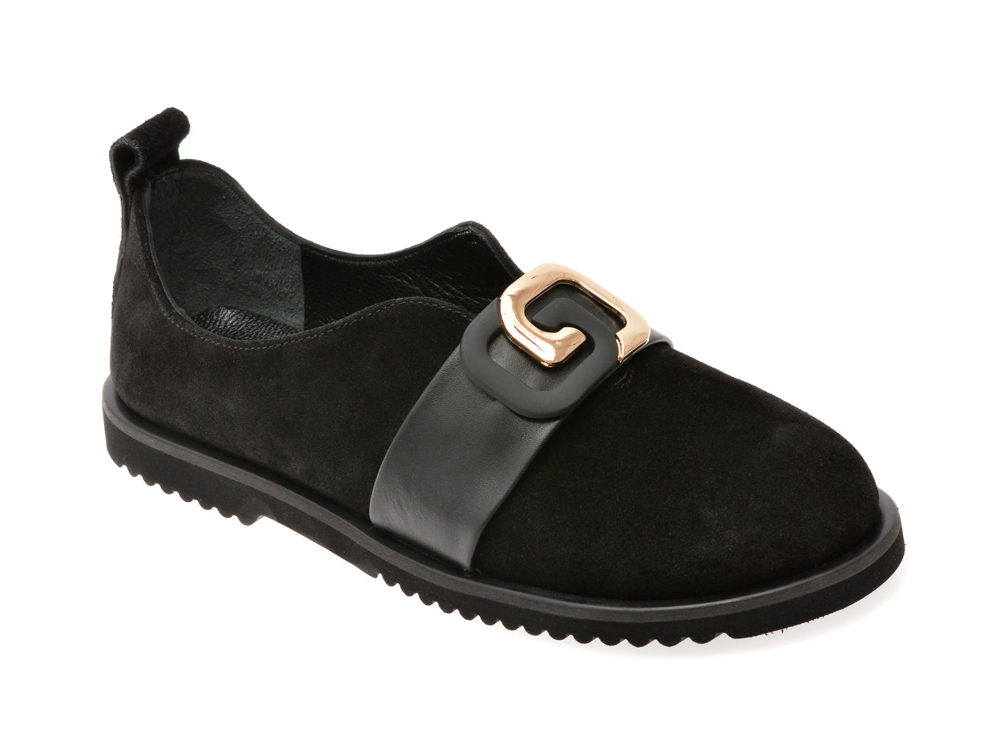 Pantofi EPICA negri, 106EVA7, din piele intoarsa