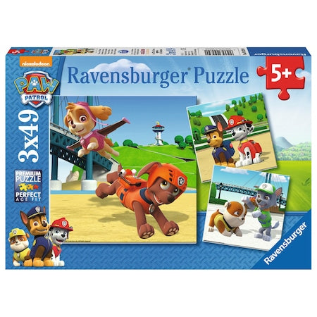 Puzzle 3 X 49 piese - Patrula Catelusilor - Ravensburger