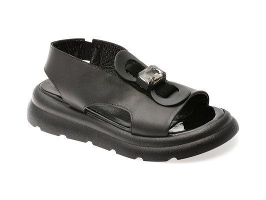 Sandale EPICA negre, 4004044, din piele naturala