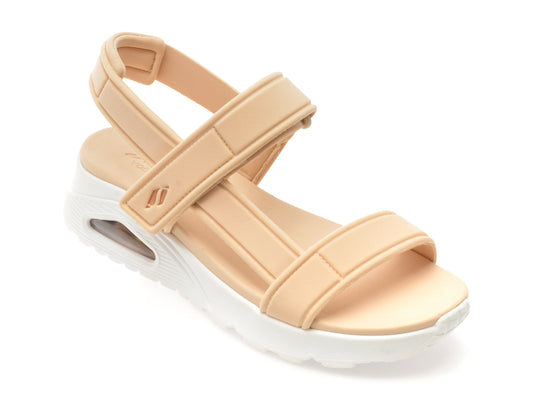 Sandale SKECHERS bej, UNO, din piele ecologica