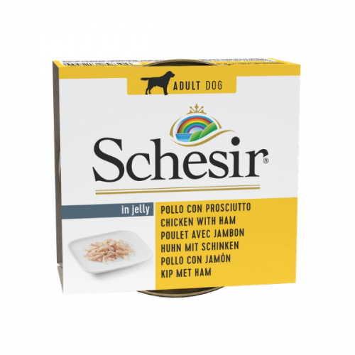 Schesir Dog Chicken with Ham in Jelly, conserva, 150 g