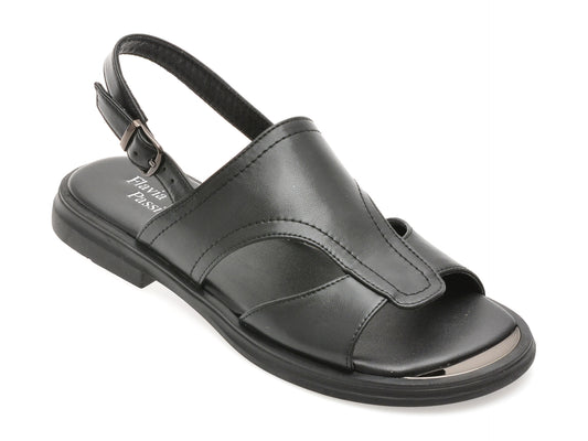 Sandale FLAVIA PASSINI negre, 1277C23, din piele naturala