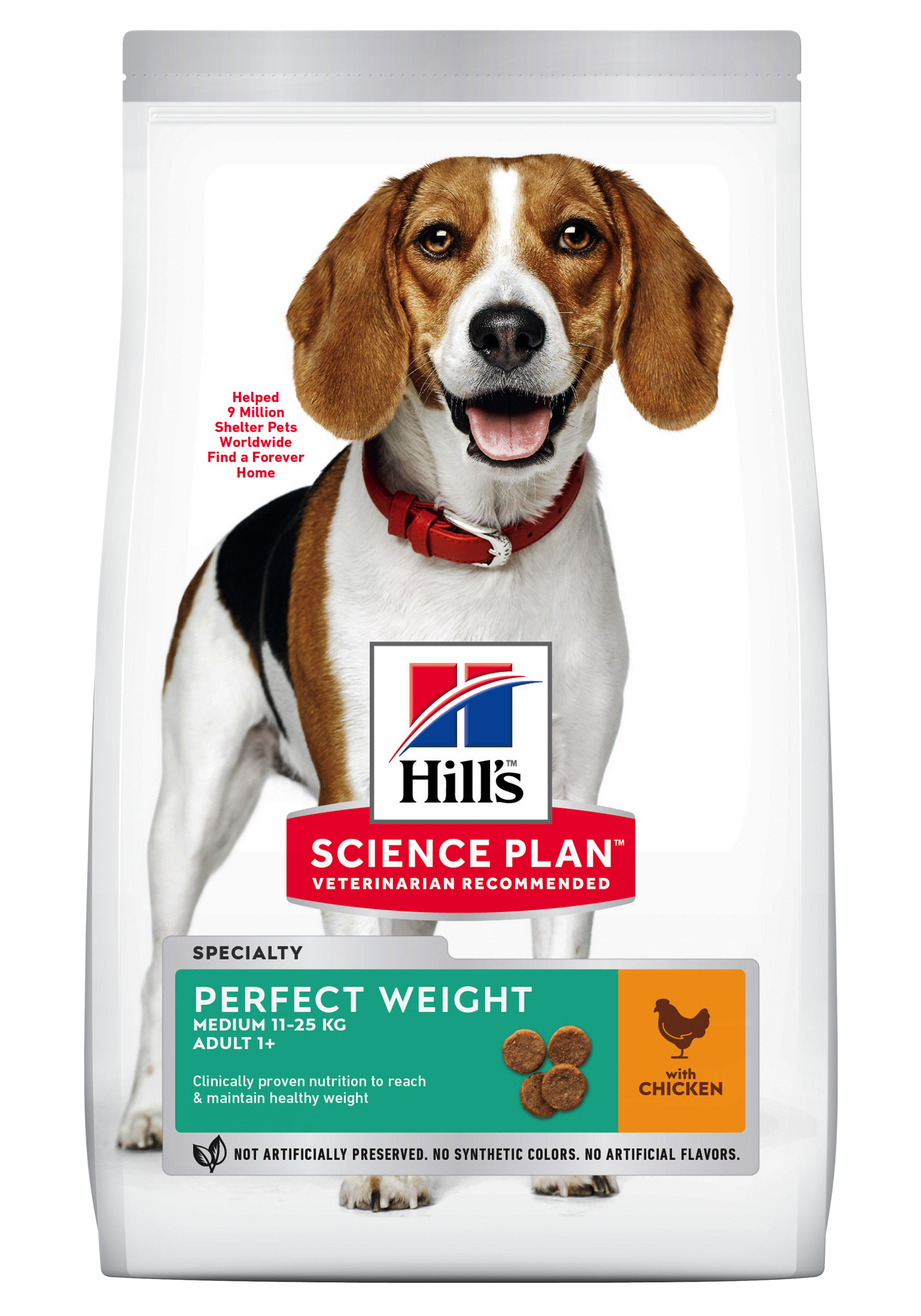 Hill's Science Plan Canine Adult Perfect Weight Medium Chicken, 12 kg