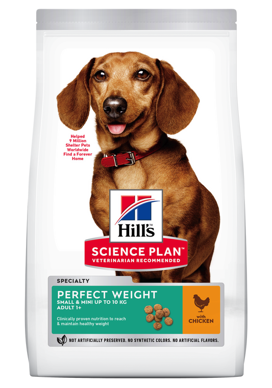 Hill's Science Plan Canine Adult Perfect Weight Small and Mini Chicken, 1.5 kg