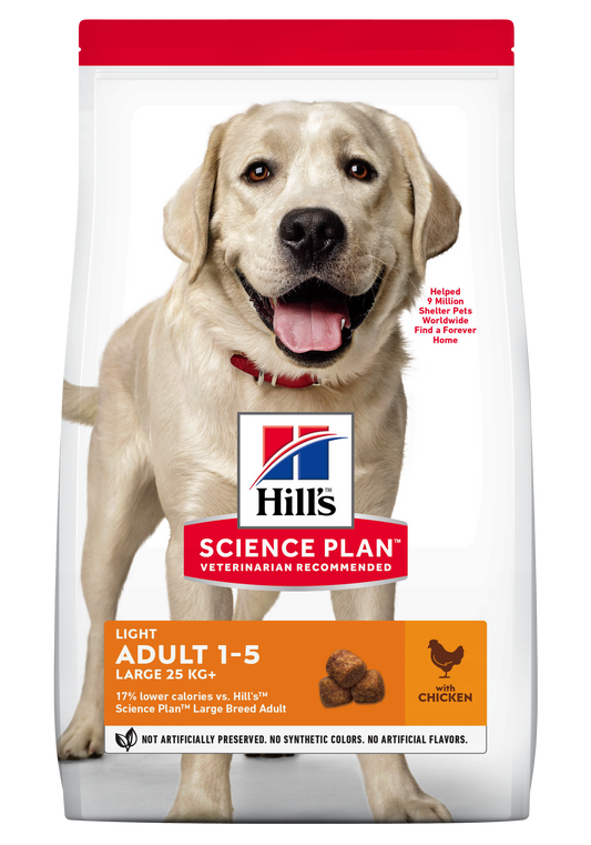 Hill's Science Plan Canine Adult Light Large Breed Chicken, 14 kg