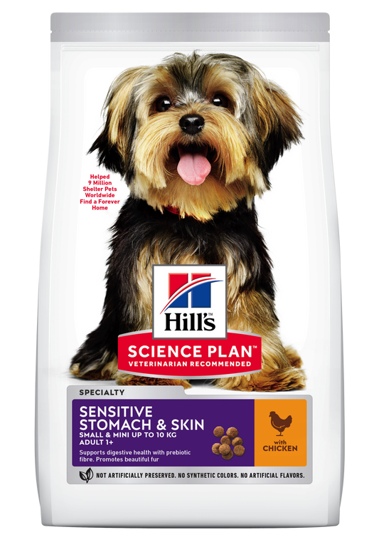 Hill's Science Plan Canine Adult Small and Mini Sensitive Stomach and Skin Chicken, 3 kg