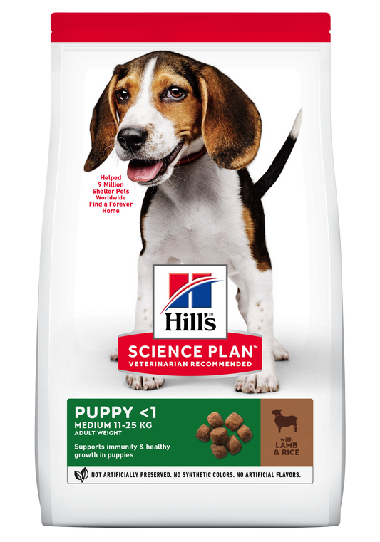 Hill's Science Plan Canine Puppy Medium Lamb and Rice, 14 kg