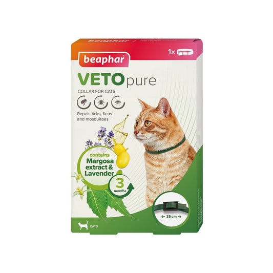 Zgarda Antiparazitara Pisici Veto Pure, Beaphar, 35 cm
