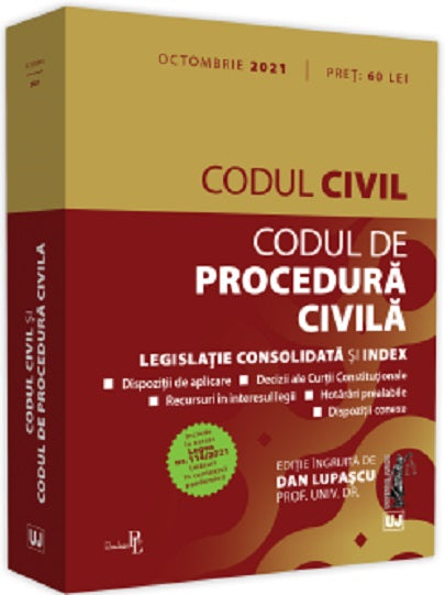 Codul civil si Codul de procedura civila: Octombrie 2021 - Dan Lupascu