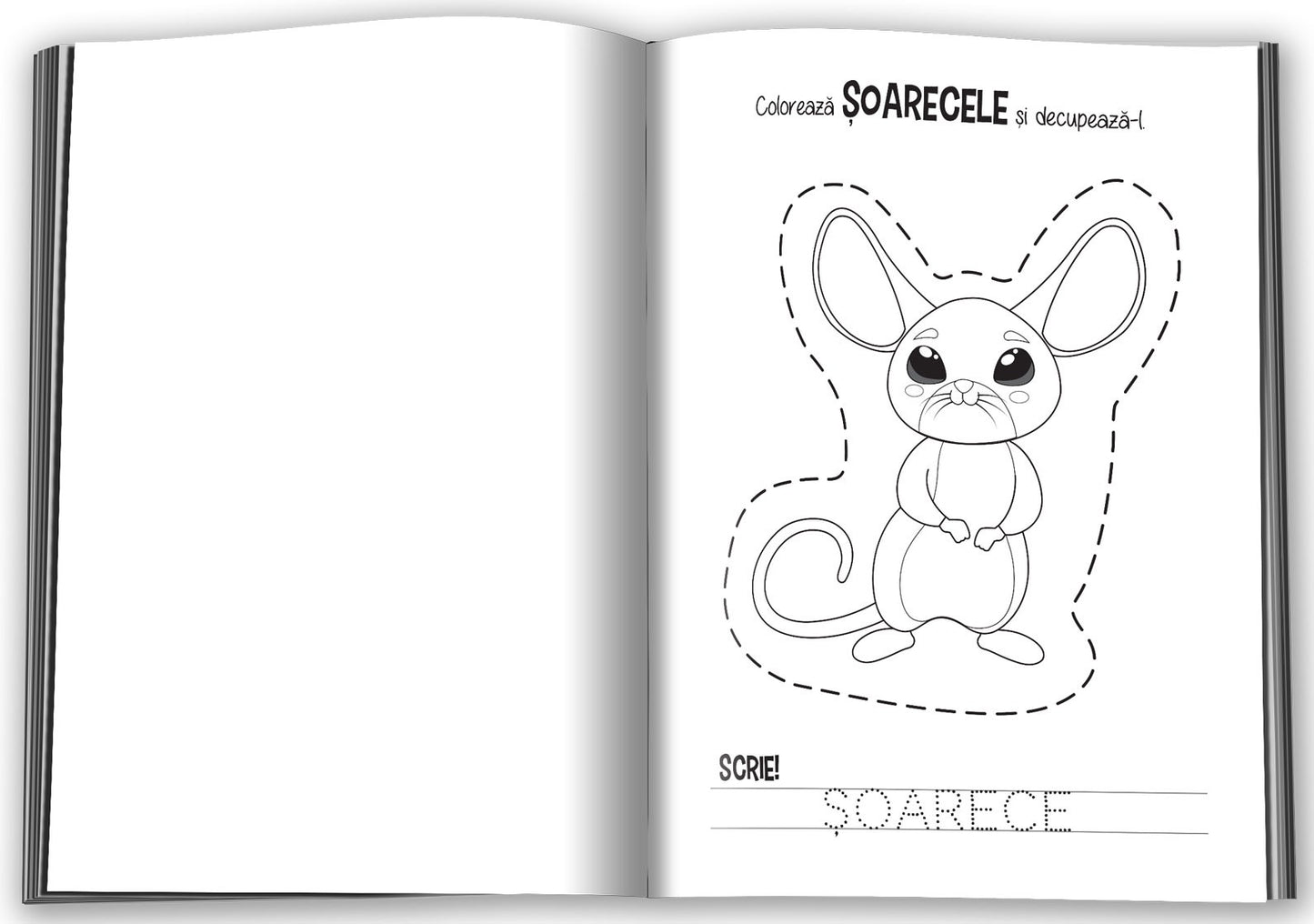 Invat sa scriu, colorez si decupez. Animale 