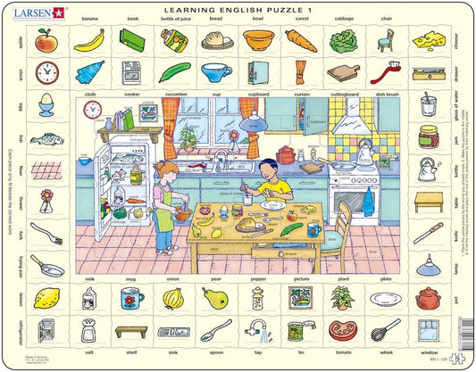 Puzzle - Learning English: In the Kitchen - Larsen