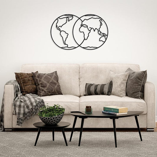 Puzzle 3D decorativ - Hemispheres of Earth, 90 piese - EWA