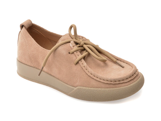 Mocasini GRYXX nude, 1182, din piele intoarsa