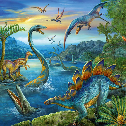 Puzzle 3x49 piese - Farmecul Dinozaurilor - Ravensburger
