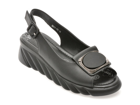Sandale FLAVIA PASSINI negre, 88531, din piele naturala