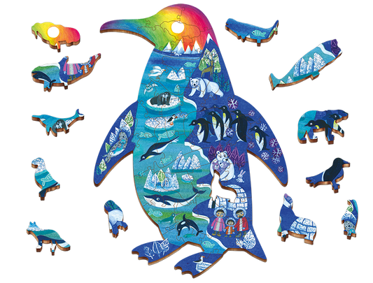 Puzzle din lemn - Polar Animals - Ludattica
