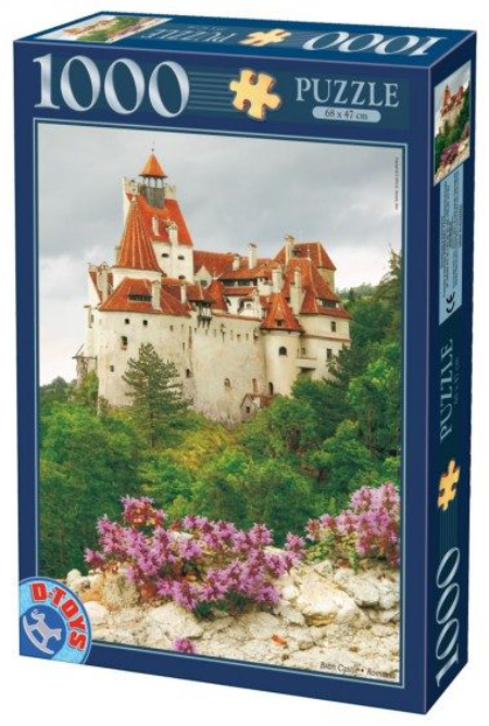 Puzzle 1000 piese - Imagini din Romania - Castelul Bran - Ziua - D-Toys