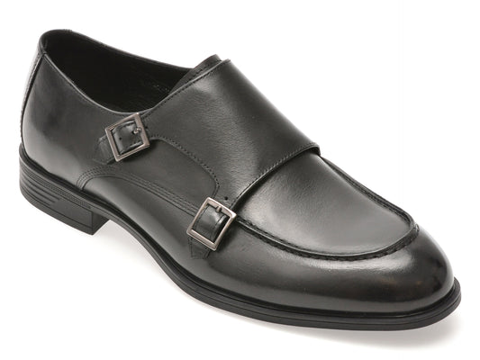 Pantofi eleganti OTTER negri, K1562, din piele naturala