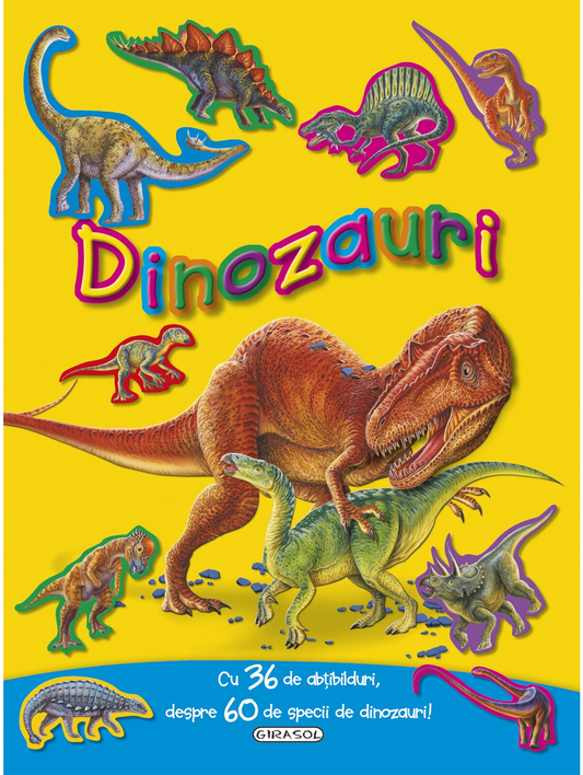 Dinozauri cu 36 de abtibilduri despre 60 de specii 