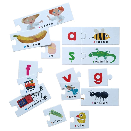 Puzzle educativ - ABC in limba romana - Headu