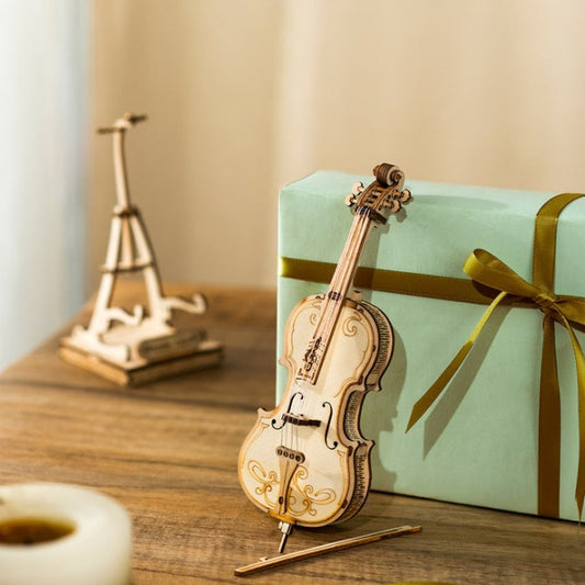 Puzzle 3D - Violoncel, 58 piese - Robotime