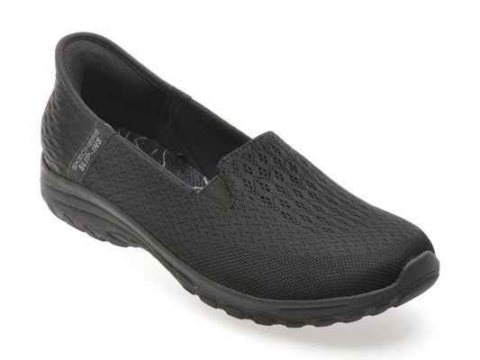 Balerini SKECHERS negri, REGGAE FEST 2.0, din material textil