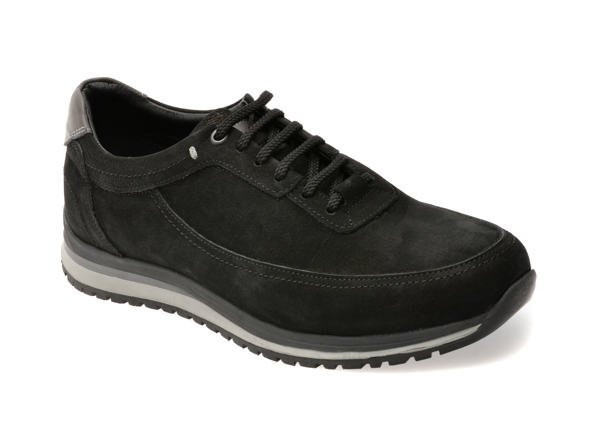 Pantofi sport OTTER negri, 4161, din nabuc
