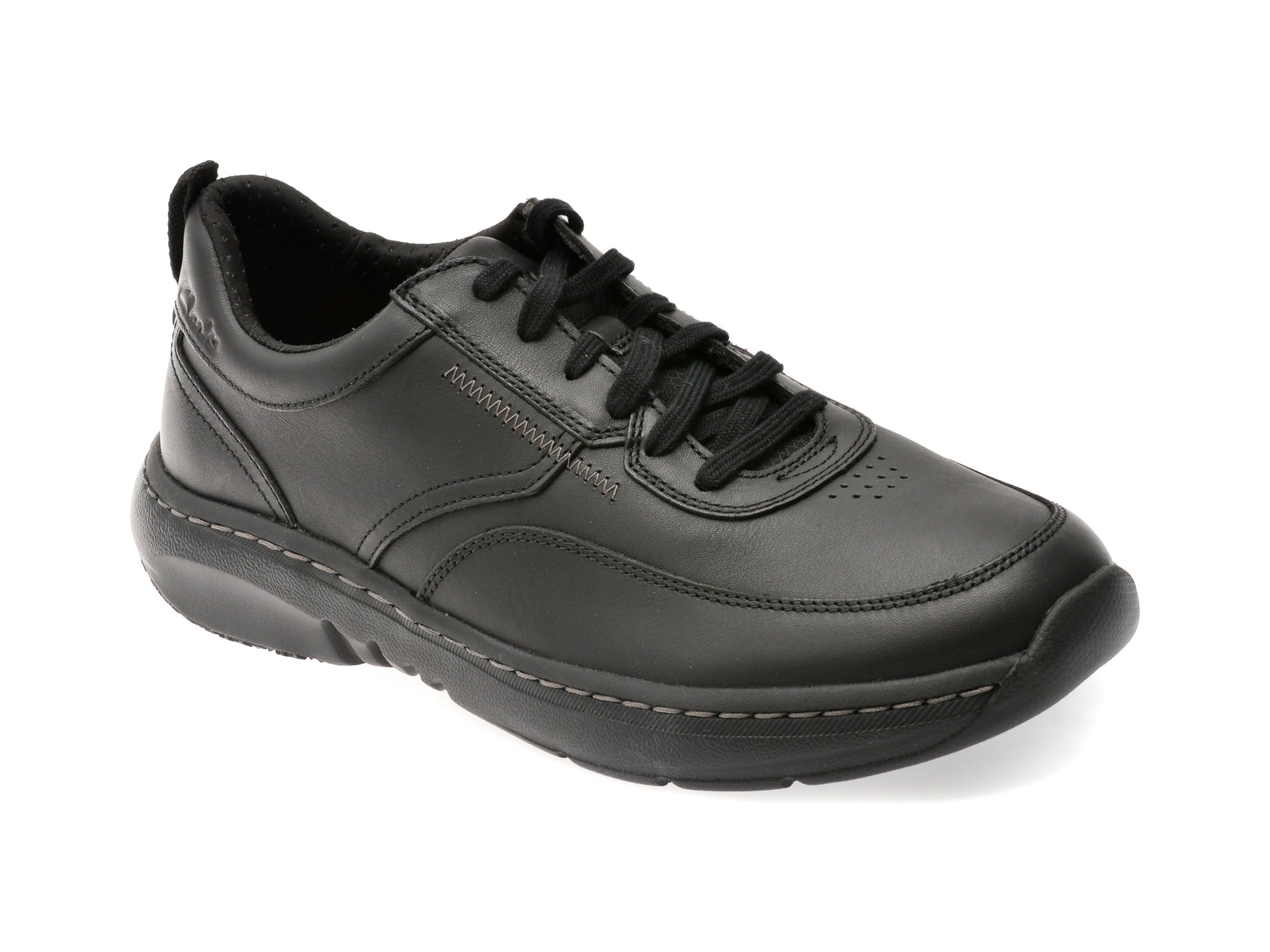 Pantofi sport CLARKS negri, PRO LACE, din piele naturala