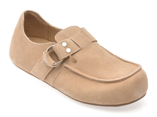 Mocasini GRYXX bej, Y25L722, din piele intoarsa