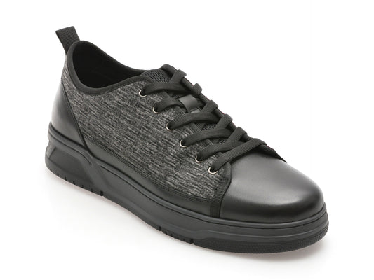 Pantofi EPICA negri, 2485, din material textil