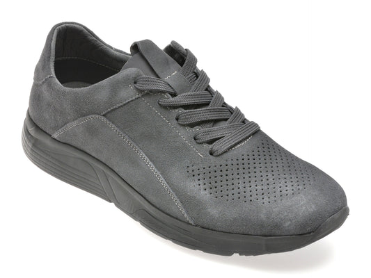 Pantofi sport EPICA gri, 1009, din piele intoarsa