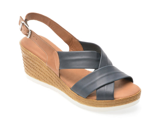 Sandale SHOOZY bleumarin, EV4031, din piele naturala