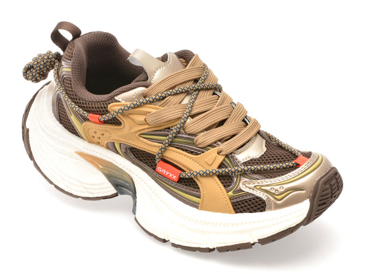 Pantofi sport GRYXX aurii, 24121, din material textil