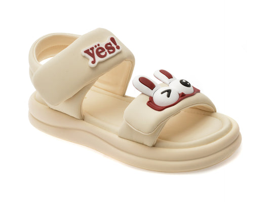 Sandale SELECTION KIDS albe, 25812, din piele ecologica