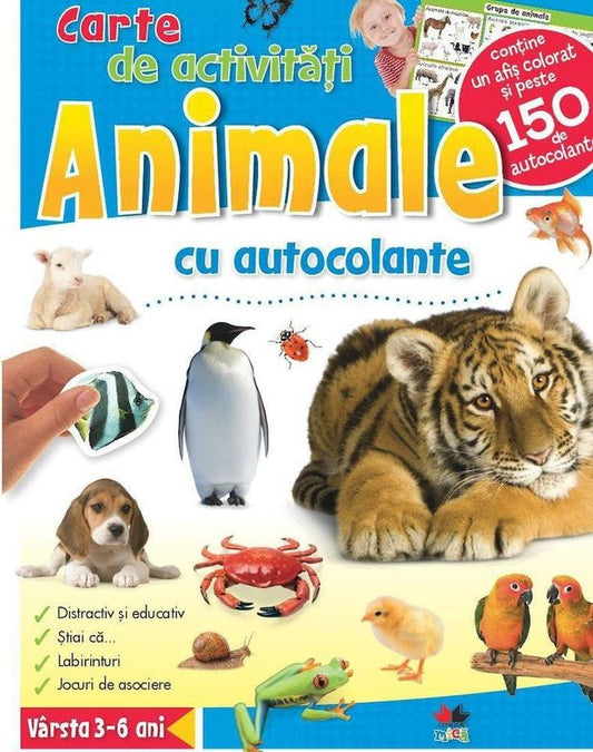 Animale. Carte de activitati cu autocolante 