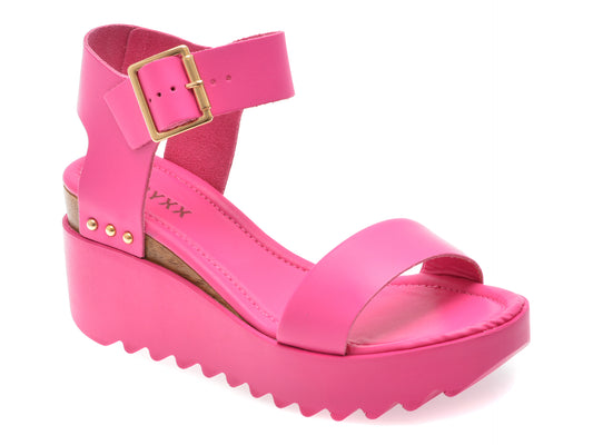 Sandale GRYXX fucsia, 353001, din piele naturala