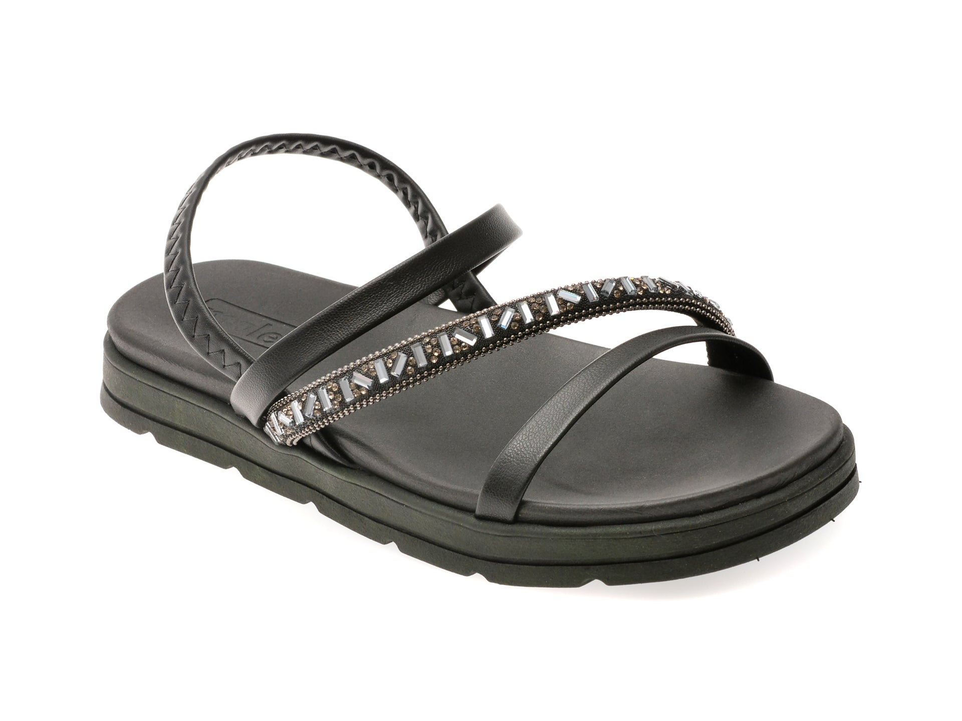 Sandale MOLECA negre, 5490104, din piele ecologica