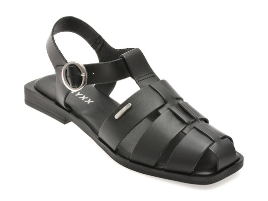 Sandale GRYXX negre, 336801, din piele naturala