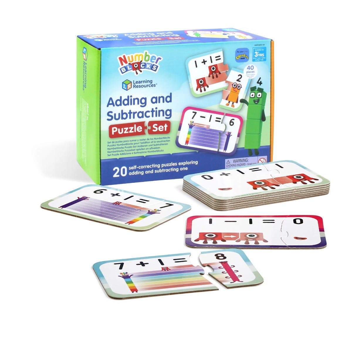 Puzzle educativ - Numberblocks - Adunari si scaderi 1-10- Learning Resources