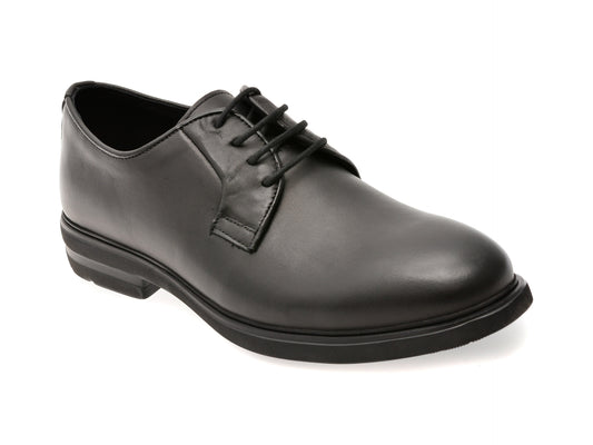Pantofi eleganti OTTER negri, E1801, din piele naturala