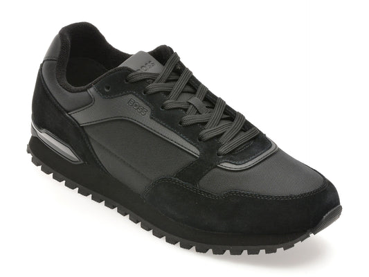 Pantofi sport BOSS negri, 3221, din material textil