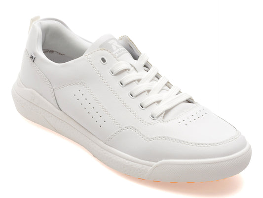 Pantofi sport RIEKER albi, U1101, din piele naturala