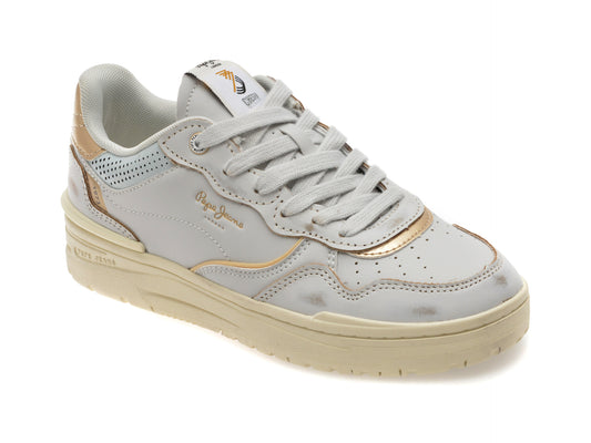 Pantofi sport PEPE JEANS gri, CHESTER DISTRESS, din piele ecologica