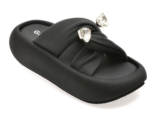 Papuci GRYXX negri, 8826, din piele ecologica