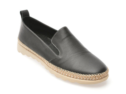 Pantofi EVIDA negri, EV2812, din piele naturala