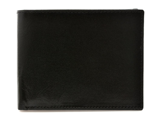 Portofel negru, 4450, din piele naturala