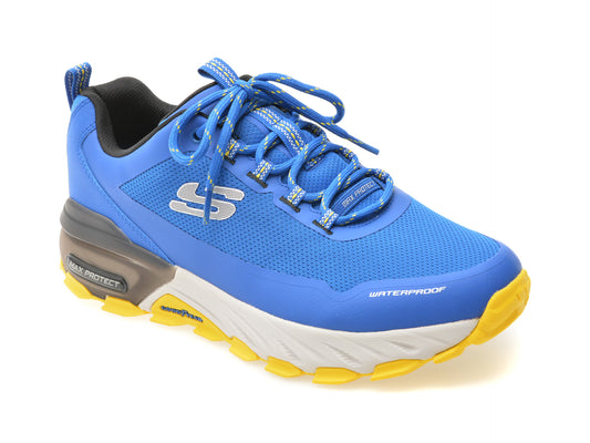 Pantofi sport SKECHERS albastri, MAX PROTECT, din material textil