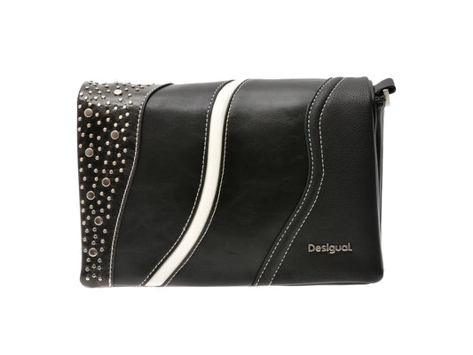 Geanta DESIGUAL neagra, SAXPAK, din piele ecologica